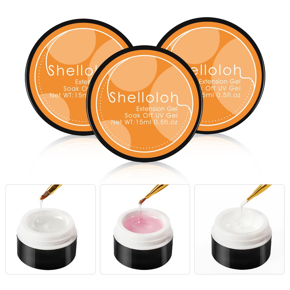 

SHELLOLOH Поли УФ-гель Кристалл Расширение УФ-гель Гель для наращивания ногтей Прозрачный телесный белый дизайн ногтей Гель-лак Дизайн Желе Акриловый накладной кончик ногтя Маникюрный инструмент
