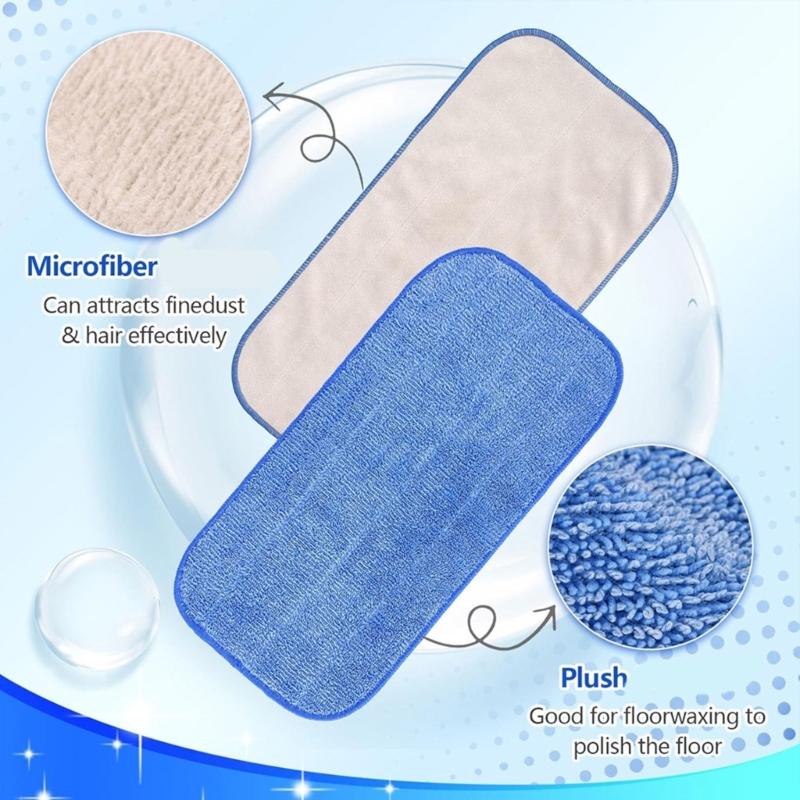 5PCS Efficient Fiber Cleaning Towel Twist Braids Mop Pad Refill For MR SIGA Mop Glass Surfaces Professional Cleaning Pad