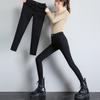 Small black pants for women to wear spring new high-waisted small men with thin feet Magic pants and velvet leggings