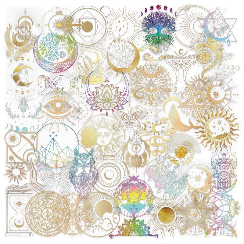 50Pcs/Set Golden Culture & Custom Series 01 PET Stickers Waterproof DIY Fashion Doodle Decals Stickers
