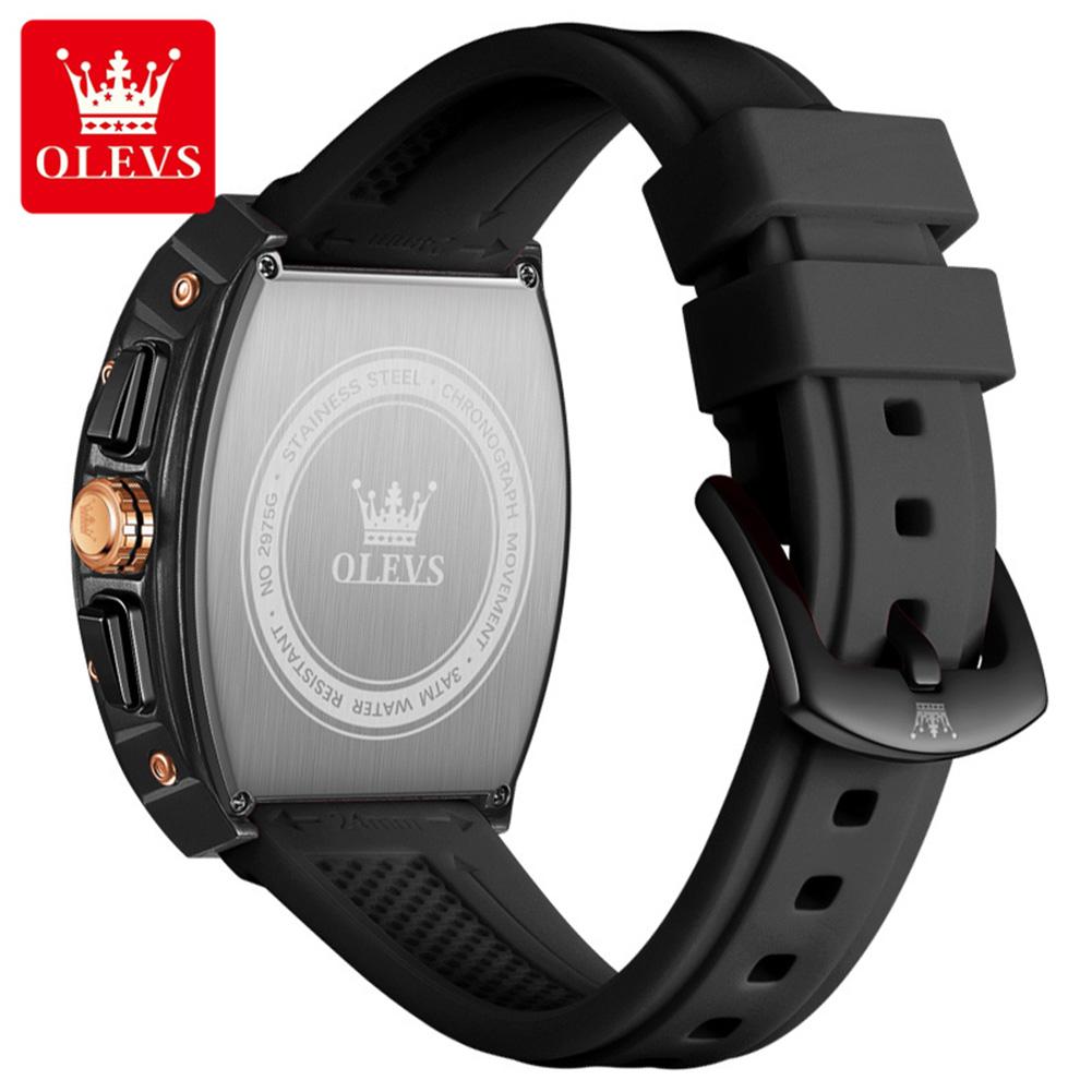 OLEVS Brand Watch Multi Functional Tape Wine Bucket Quartz Watch Waterproof Men's Watch 2975