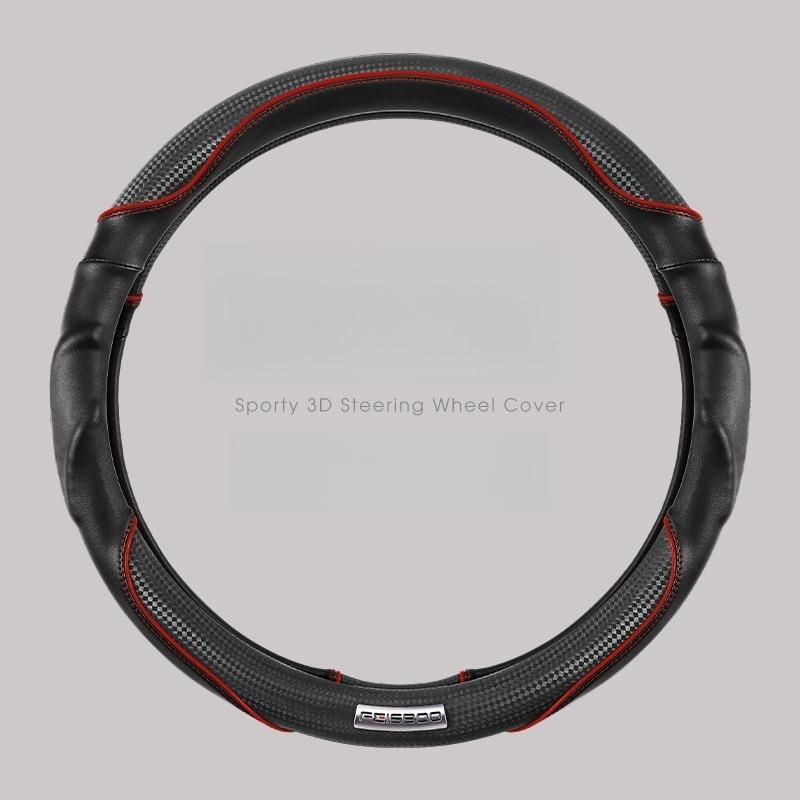 BFA1 Nappa Leather Car Steering Wheel Cover Universal Anti Slip Steering Wheel Covers Car Accessories Carbon Fibre Steering Covers