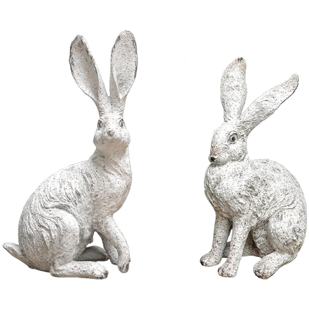 Vintage Rabbit Decor Nordic Rabbit Statue Resin Rabbit Ornament