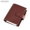 Portable Crocodile Pattern Leather Notebook with Card & Cash Slots