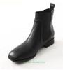 Fashion Women Genuine Leather Chelsea Ankle Boots Stretch Fabric Slip On Fashion Office & Career Boots 2025 Winter Flats Heels Boots
