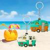 10 Stück Reiseanhänger Schlüsselanhänger Miniatur Wohnwagen Anhänger Schlüsselring Dekoration Gummiert Wohnmobil Schlüsselanhänger Schmuck