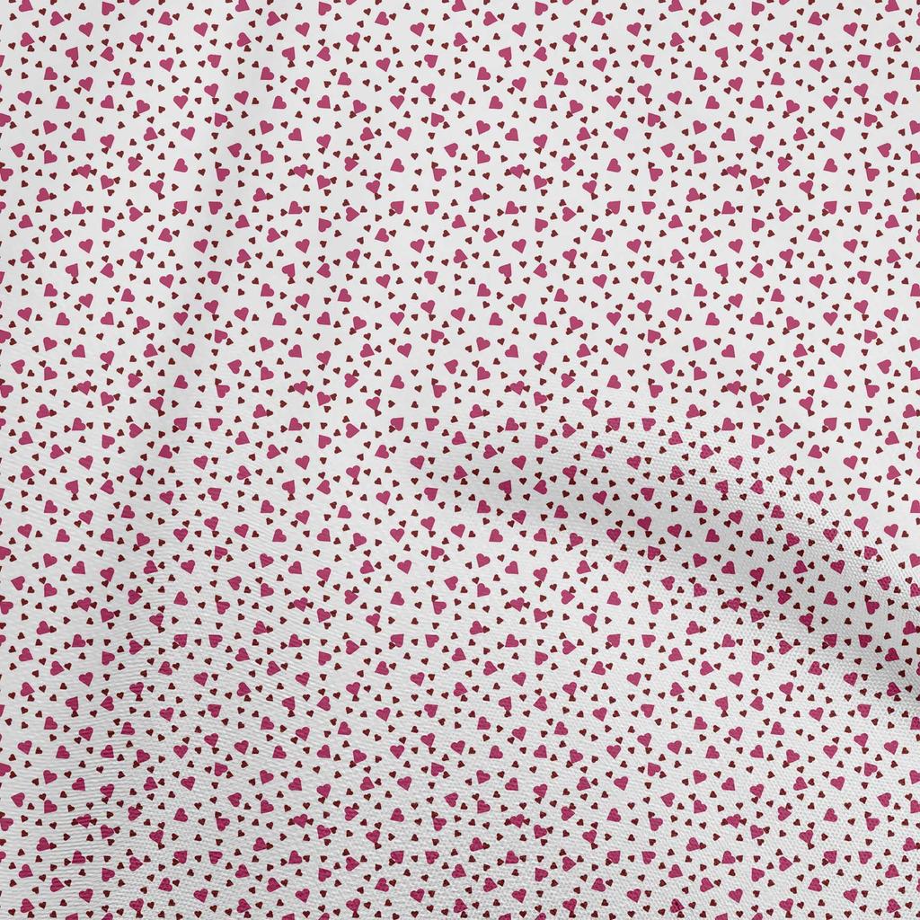 oneOone Cotton Flex Light Pink Fabric Valentine Heart Fabric For Sewing Printed Craft Fabric By The Yard 40 Inch