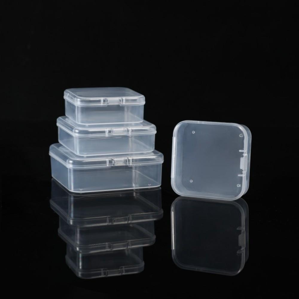 Flip Cover Transparent Storage Box Mini Sewing Storage Box Plastic Jewelry Case  Jewelry Storage