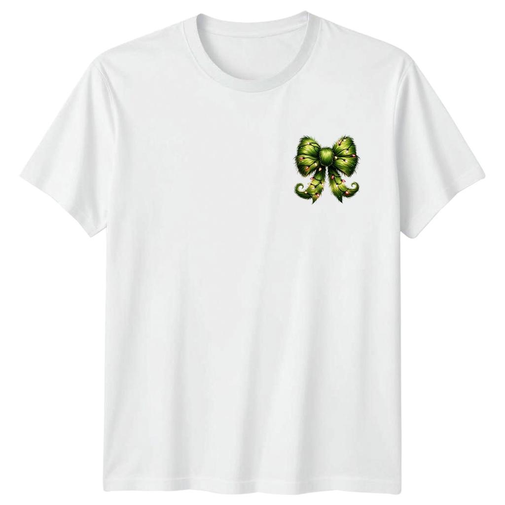 Christmas Bow String Lights Holidays Unisexs TShirt Unisexs Graphic Tee