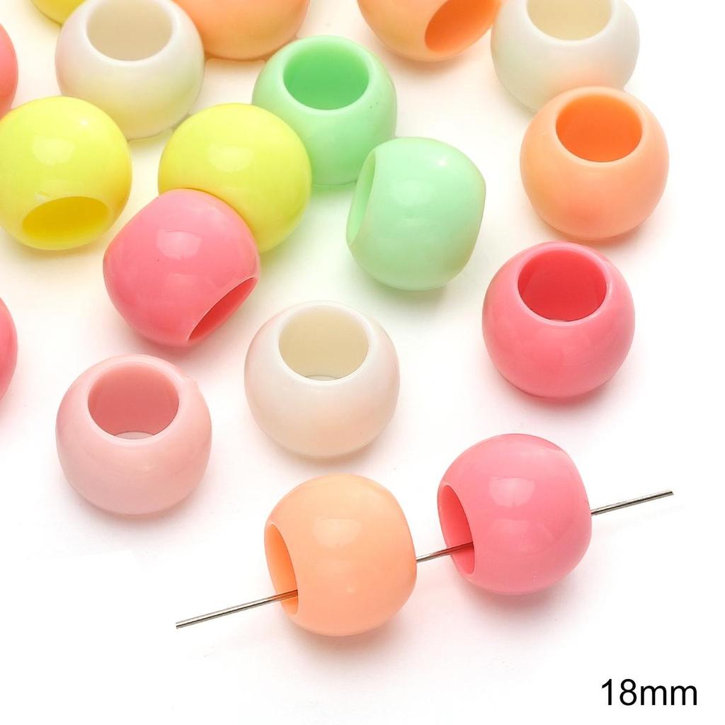 6-20mm Acrylic Ice Ceam Colored Macroporous Beads For DIY Necklace Bracelet Earrings Jewelry Making Craft Accessories