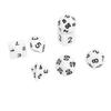 21Pcs Multi Sided Dice Set Waterproof Safe Practical Puzzle Tabletop Game Polyhedral Dice Kit White