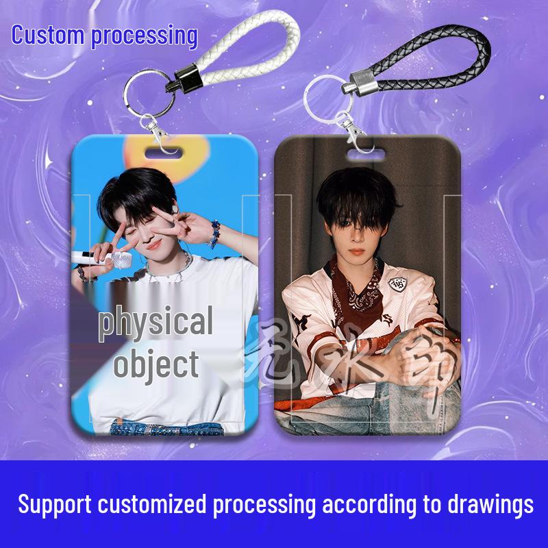 Zhuo Yuan Schiebe-Kartenhalter: Schützt Campus-, Essens-, Zugangs- und Buskarten mit Schlüsselband