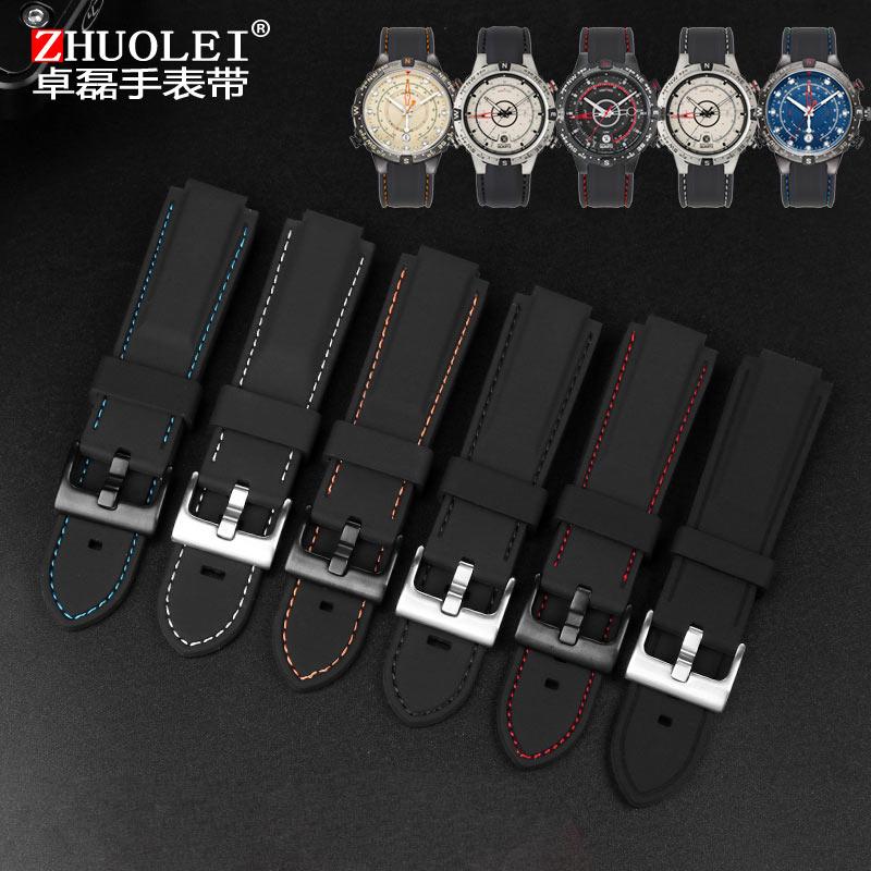 Dla mężczyzn Timex E-tide Compass T2N720 T2N721 TW2T76300 wodoodporny miękki pasek do zegarka z gumy silikonowej pasek z narzędziami Piny śrubowe