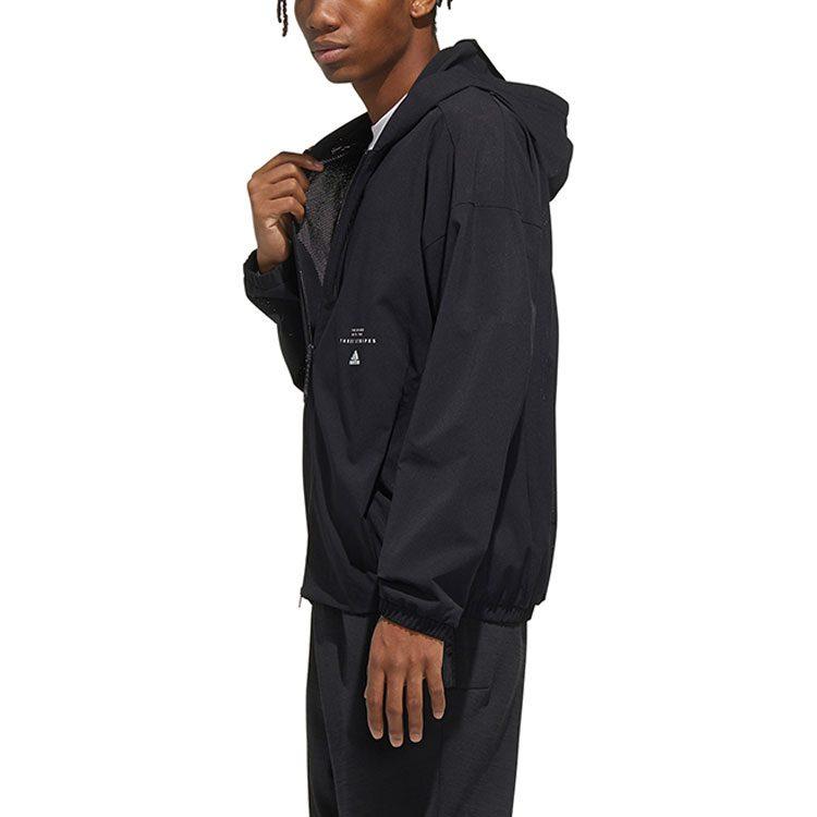 Adidas Jackets Men's Black Hooded Moderate Other FM5397