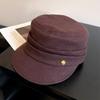 Vintage Pleated Equestrian Hat Women'S Spring And Summer Flat Top Beret Showing Face Small Sunshade Painter Hat Newsboy Hat