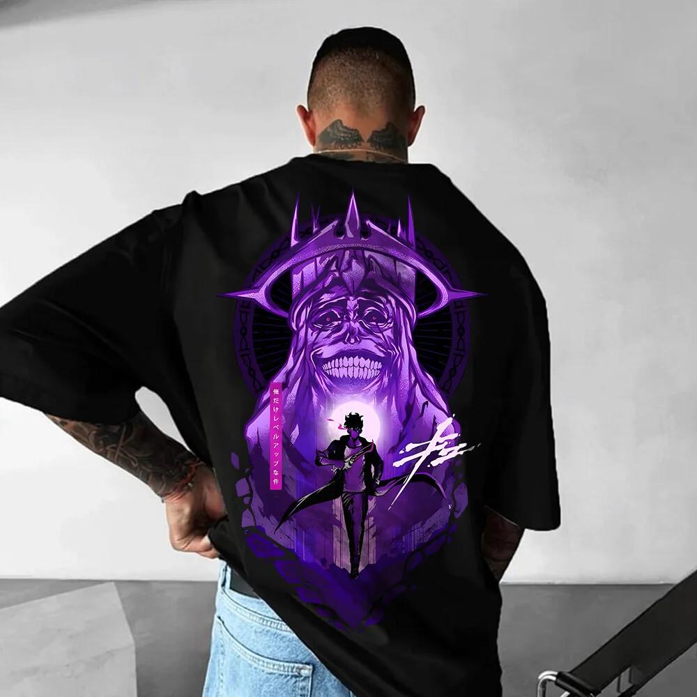 Solo Leveling T-Shirt Sung Jinwoo Liu Zhigang Anime Jonas Reiji Shirt Unisex T-Shirt L