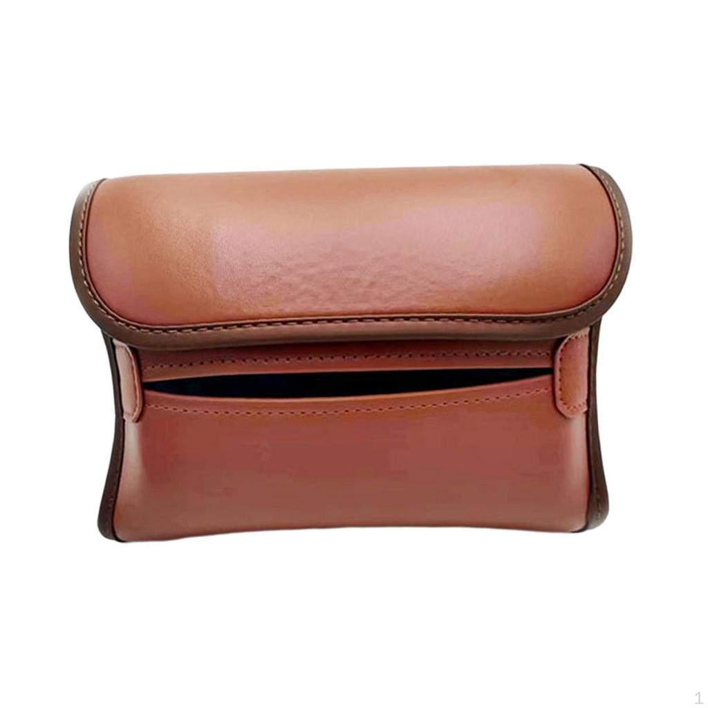 Car Tissue Box Holder Seat Back Organizer Storage, PU Leather ,Universal ,Center
