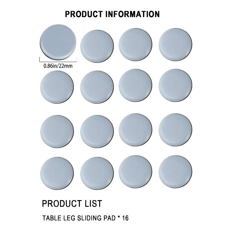 16PCS Furniture Slider Pads Table Chair Leg Sliding Block Anti Scratch Easy Move Heavy Furniture Leg Mat Moving Pads