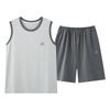 Men's Modal Sleeveless Summer Vest and Cooling Pajama Set – Simple, Loose, for Indoor or Outdoor Use