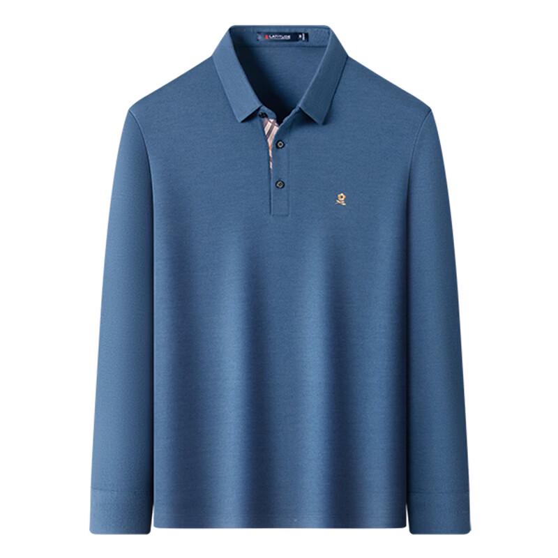 MONTAGUT Pánské polo tričko s dlouhým rukávem ze směsi kašmíru a hedvábí