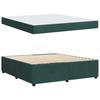 Bed Frame with Mattress Dark Green 180 x 200 cm Fabric