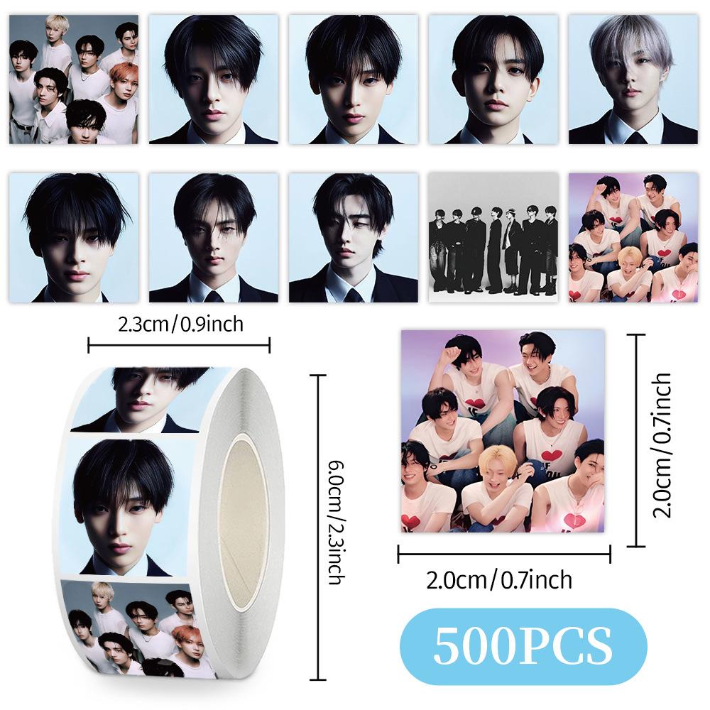 Skzoo Idol Roll Stickers 500 Pcs Adhesive Labels For DIY Journal Scrapbook Phone Case Polaroid Decoration Fans