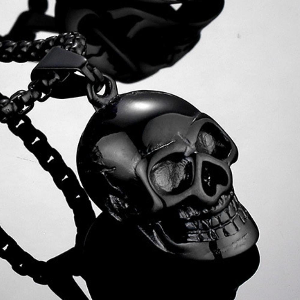 

Skull Head Stainless Steel Men Necklaces Pendant Chain Vintage Punk Rock HipHop Cool Things for Women Jewelry Gifts Wholesale