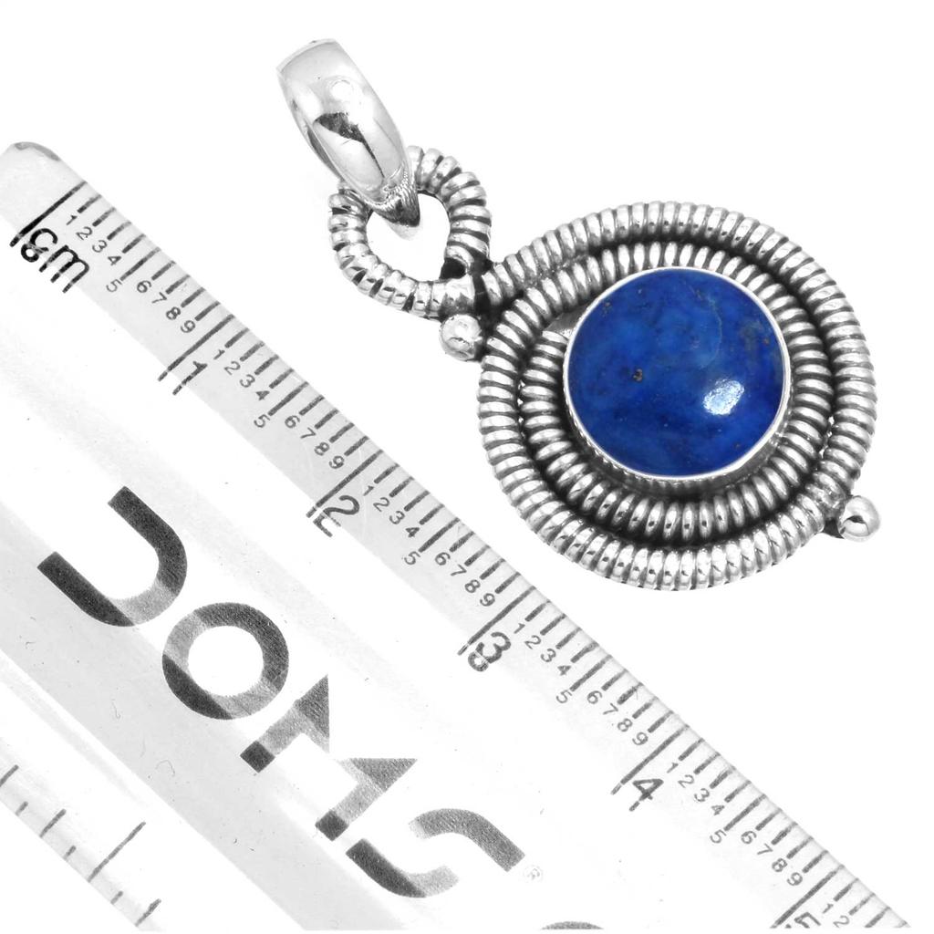 925 Sterling Silver Pendant Women Gemstone Handmade Jewelry Christmas Gift Blue Green Purple Copper Turquoise Pearl Lapis Mother Of Pearl Victorian