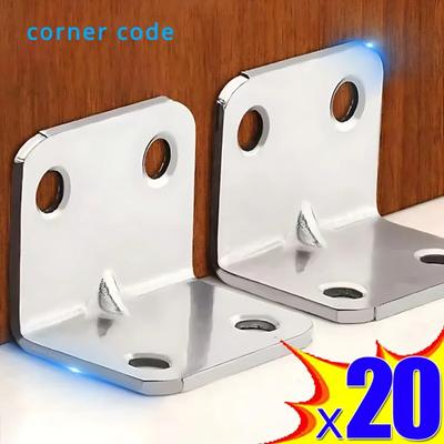 Fixed Bracket Furniture Door Angle Connector Stainless Steel Angle Bracket Cupboard for You Bedstead Wall Shelf Jewelry Box Wpc