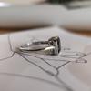 Серебряное кольцо с натуральным раухтопазом (дымчатым кварцем) 1.413ct, вес изделия 2,23 гр (2207245)