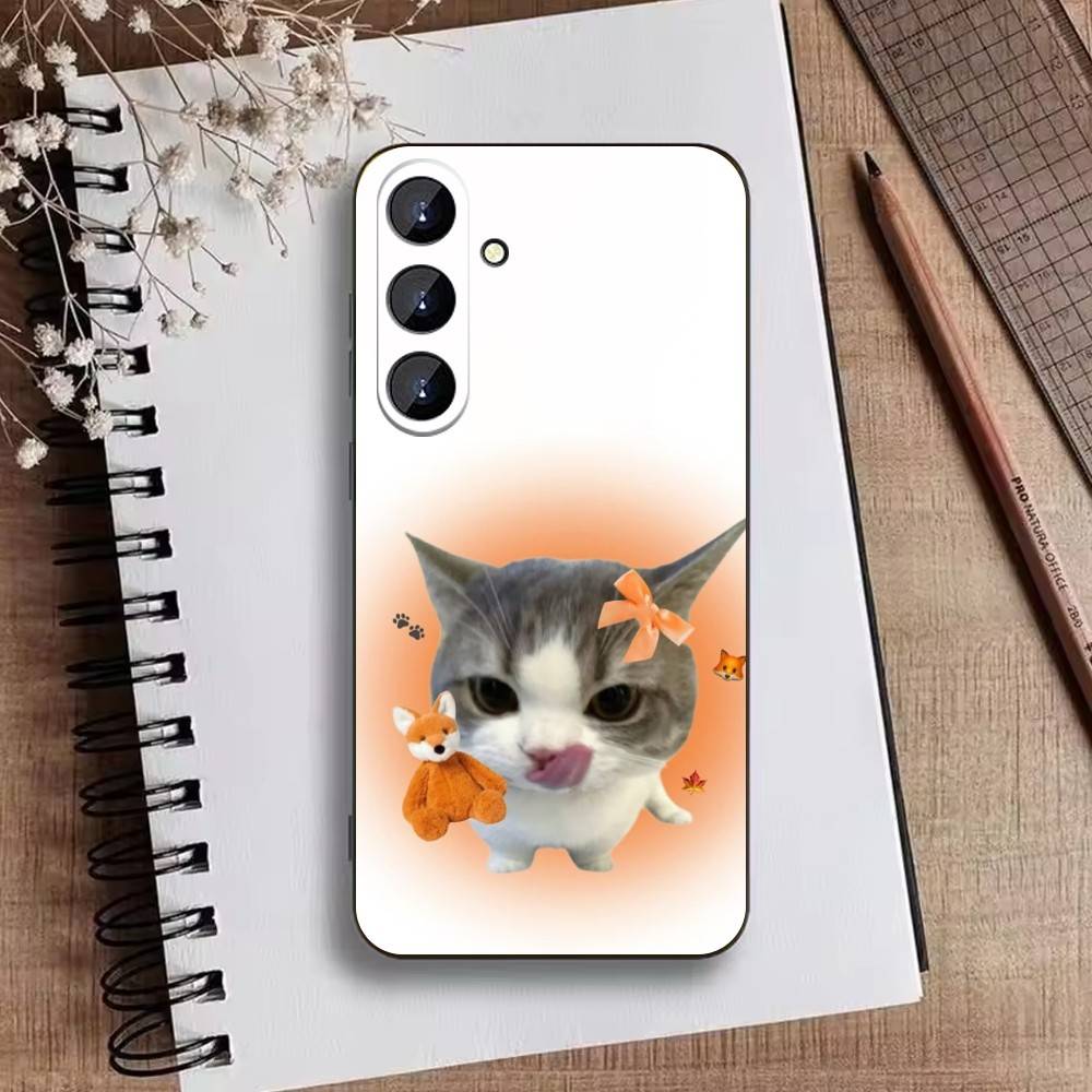 Silly Goofy Cat Mouse Phone Case For Samsung Galaxy A73,A21s,A22,A31,A52,A53,A71,A41Soft Black Shell