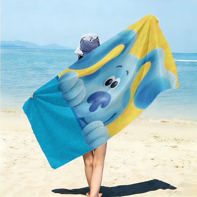 1Pc Blue'S Clues Adventure Beach Towel Microfiber Beach Towel Thin Absorbent For Beach Swimming Yoga Bath Sports 0917258