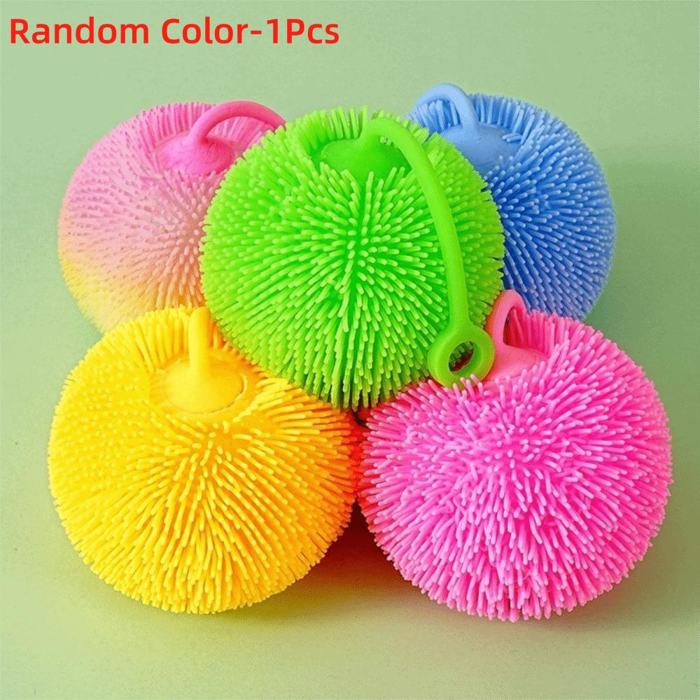 Random Color Spiky Stress Ball Soft Stress Relief Toy Creative Luminous Toy for Kids