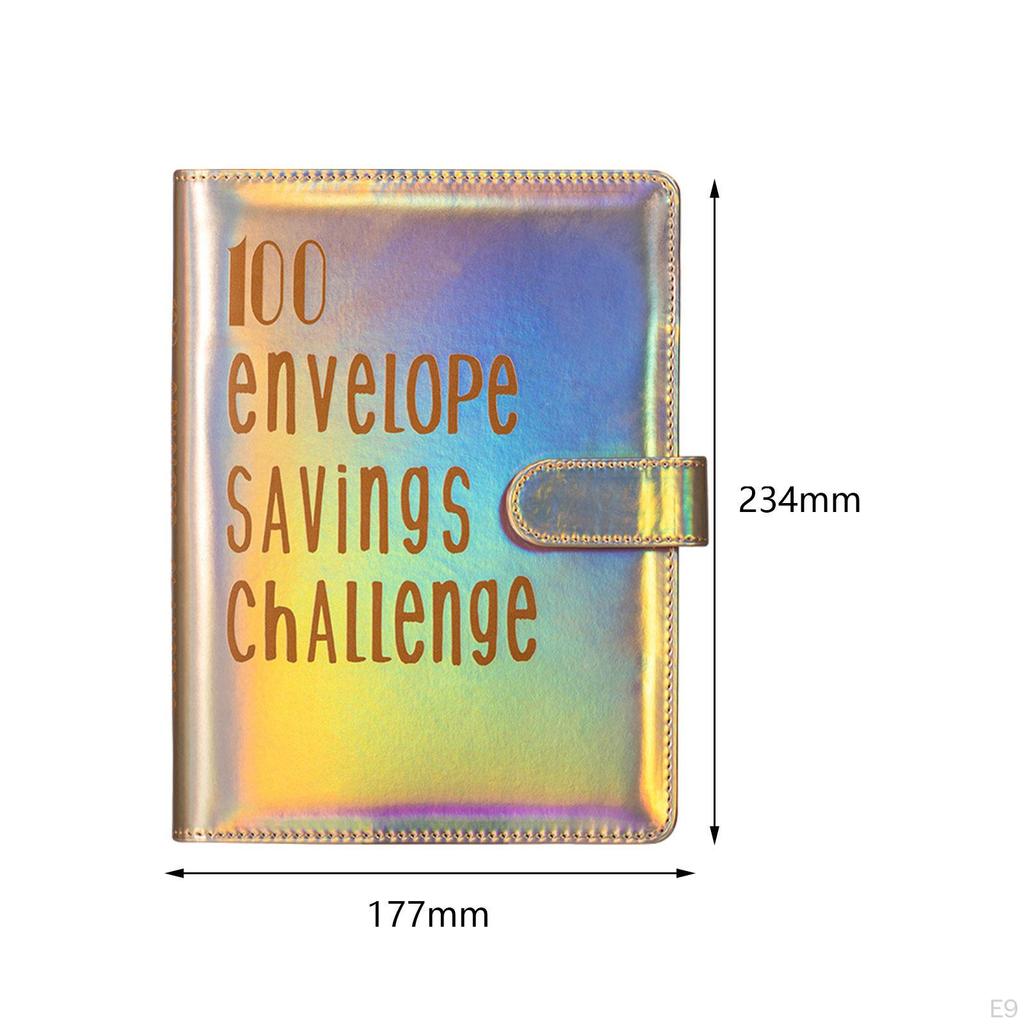 100 Umschläge Geldspar-Challenge-Ordner Budget Einfache und unterhaltsame Möglichkeit, 5050 $ zu sparen, Budgetierung