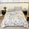 Botanical Leaves Summer Quilt Modern Simple 100% Cotton Air Conditioning Quilted Quilt Home Sofa Travel Camping Thin Blanket