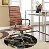 1pc Golden Phoenix Fractal Art Round Carpet Office Chair Mat, Non Slip Rug for Home Decor, Living Room, Bedroom, Game Room, Anime Design Gift
