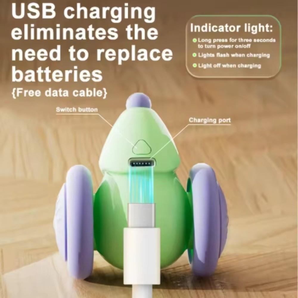Cute Rechargeable Electric Mouse Car with LED Tail Obstacle Avoidance Interactive Cat Toy Automatic Kitten Toy