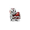 Oriental Lion Dance Charm Red Pendant Women Charm 792043CZ