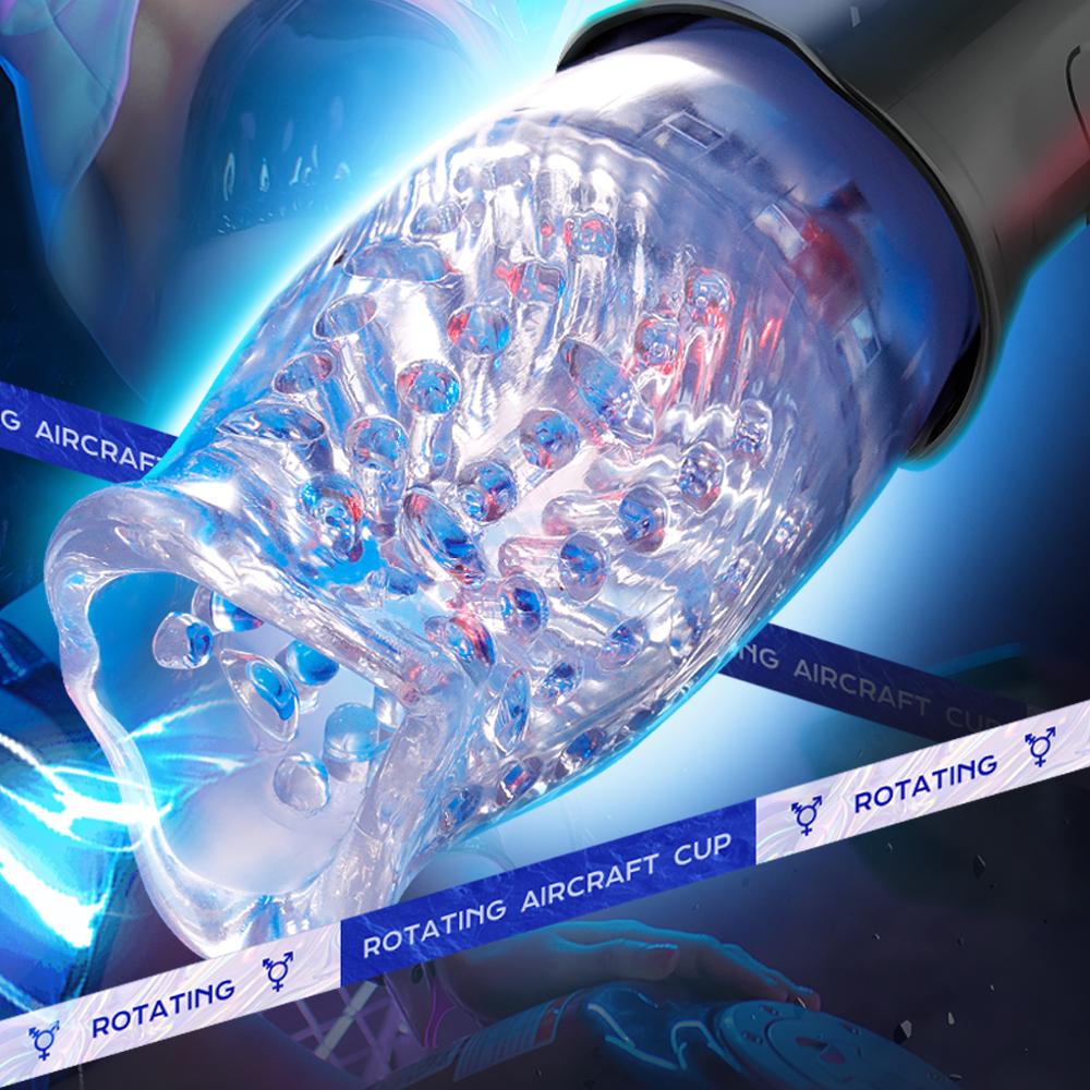New Male 5 Speed Rotation 10 Modes Vibrating Masturbator Real Blowjob Glans Trainer Penis Massage Male Masturbator Glans Vibrator Male Sex Toy