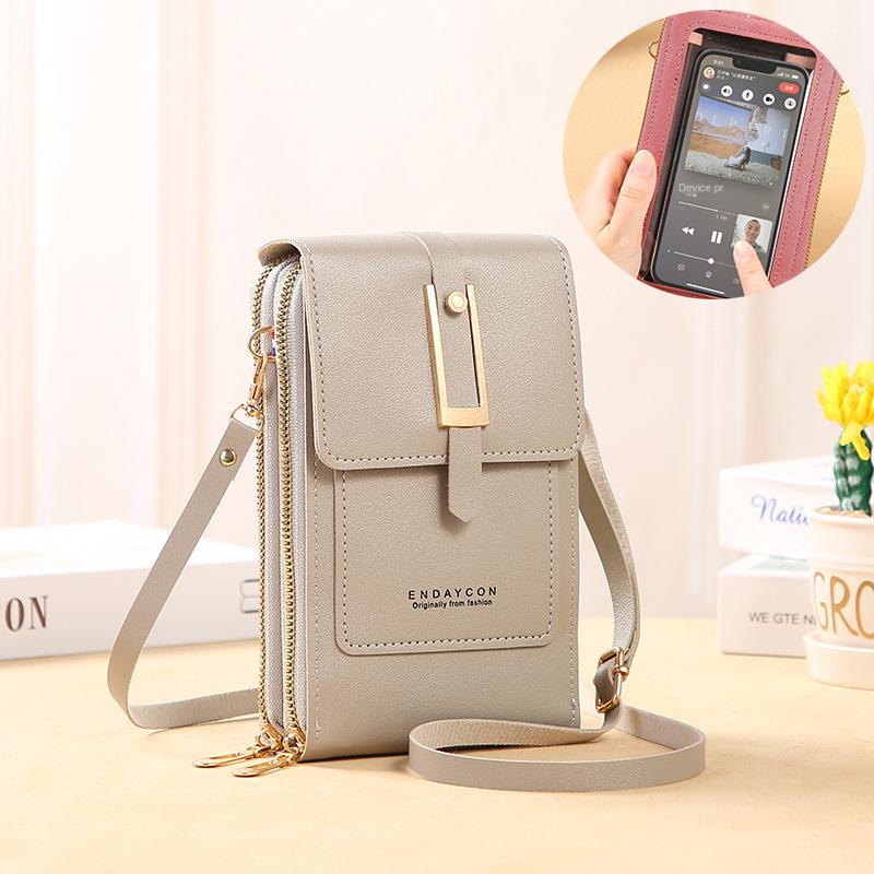 Soft Leather Women's Shoulder Bag Touch Screen Mobile Bags Small Wallets Fashion Handbags Women Crossbody Bag Coin Purse