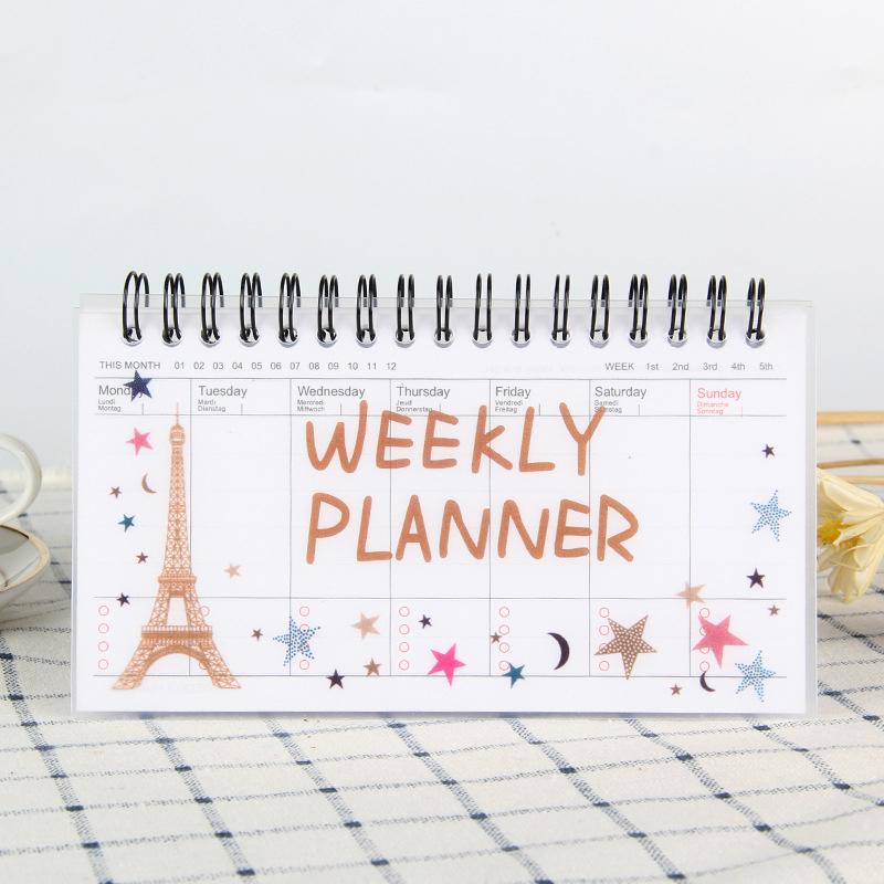 Kawaii Weekly Planner Notebook Diary Agenda Cure Diary Organizer Schedule Appointment Book Organizer Office Supplies Gifts