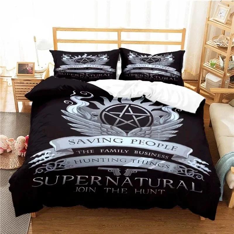 Supernatural Pattern Bedding Set Printed Bed Set With Pillowcase Bed Duvet Cover Soft Single Double Queen Super King Size