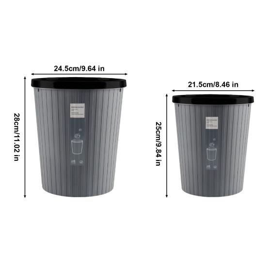 Yousheng 2PCS Garbage Can with Pressure Ring Design Waste Bin Large Capacity Portable Strong Load Capacity Trash Bin for Home Bedroom Bathroom Kitchen