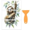 1set 3 Sheets 3 Styles PVC Waterproof Decorative Stickers Self Adhesive Decals for Furniture Decoration Sloth 300x150mm 1 Sheet/style