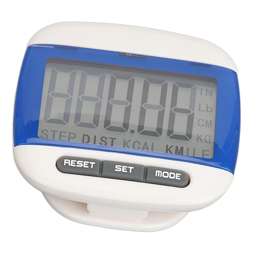 Pedometer with Clip Walking Pedometer Large LCD Display Step Calorie Distance Counter with Clip for Seniors Adults Exercise Blue