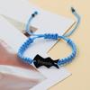 3-Piece Multicolor Puzzle Heart Best Friends Bangle Set, Titanium Steel Engraved