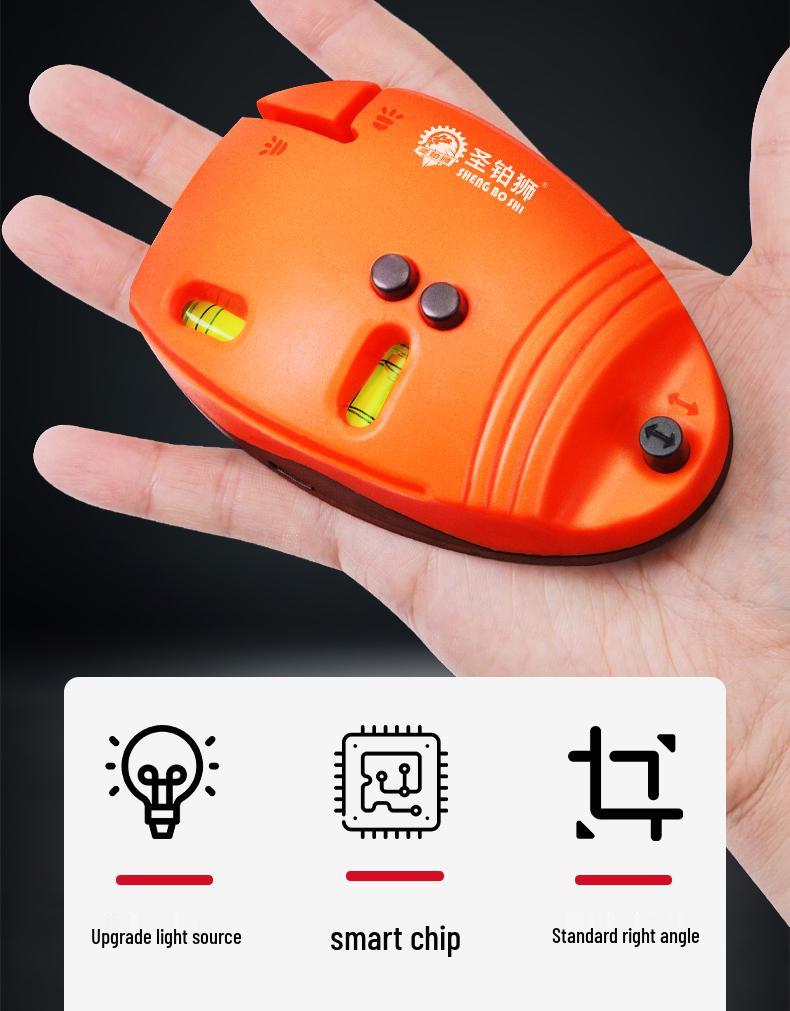 High-Precision 90° Infrared Laser Spirit Level with Fine Line Marker
