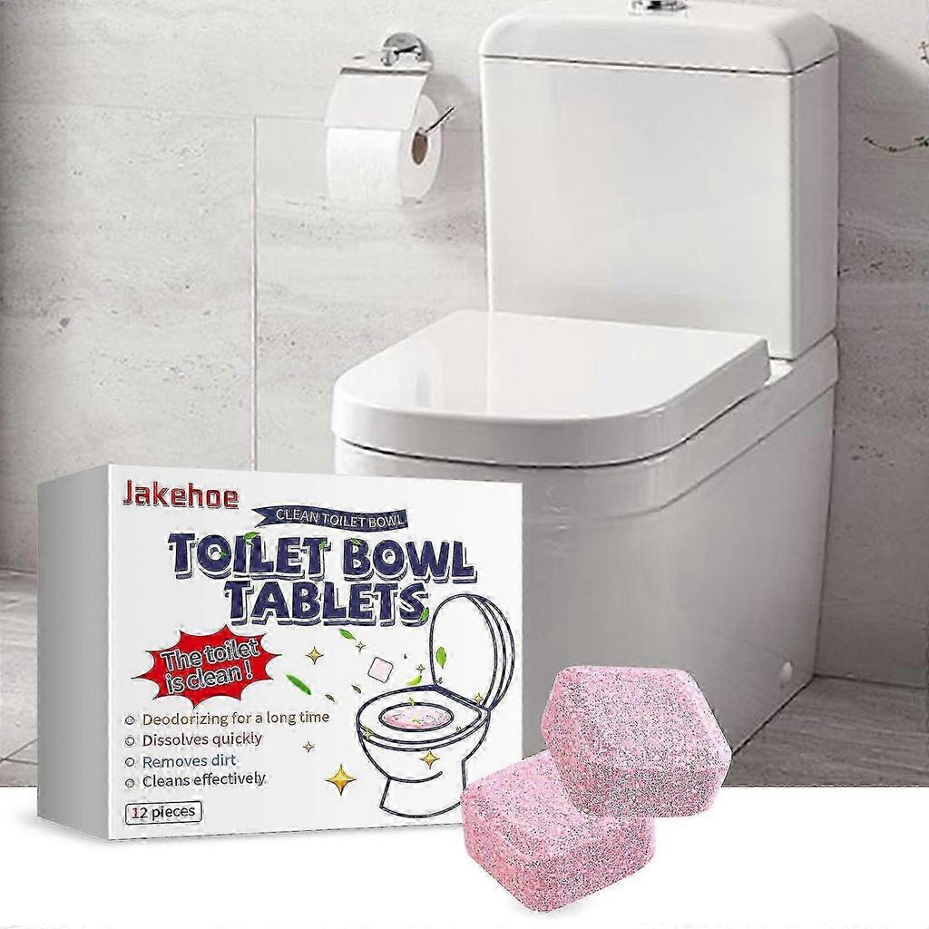 Toilet Effervescent Tablets, Toilet Bowl Cleaner, Removes Odors, Dirt & Urine Stains, Toilet Cleaning Tablets 3pcs