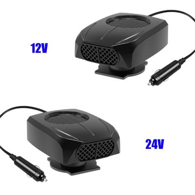 Tragbarer 12V/24V Autoheizlüfter & Kühlventilator Autoheizung Kühlventilator ABS Kühlung für schnelles Entfrosten & Entnebeln der Windschutzscheibe