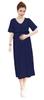 Maternity Nursing Long Short Nursing Loose Maxi Ruffled Size L (Miwoluna) Dress, Clothes, Loungewear, Pajamas, Maxi, Sleeves, Opening, Fit, Length,